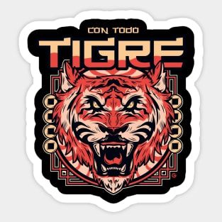 CON TODO TIGRE! Sticker